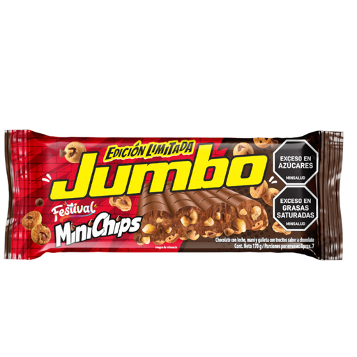 [057376] Chocolatina Jumbo Mini Chips Edición Limitada 170Gr