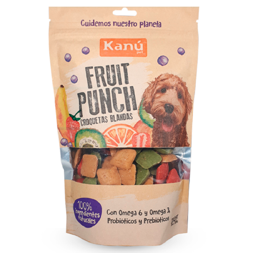 [057356] Galleta Blanda Perros Kanú Ponche De Frutas 200Gr