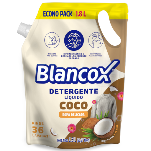 [057360] Detergente Líquido Blancox Ropa Delicada Coco 1800Ml