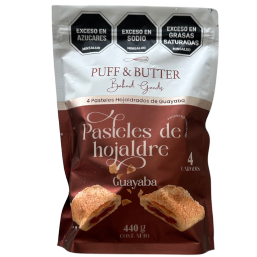[057378] Pastel De Hojaldre Guayaba  Puff Y Butter 4 Unidades 440Gr