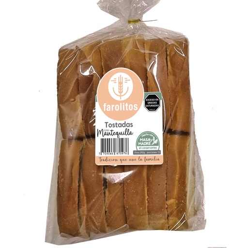 [057384] Tostadas  Con Mantequilla Farolitos 12 Unidades 260Gr