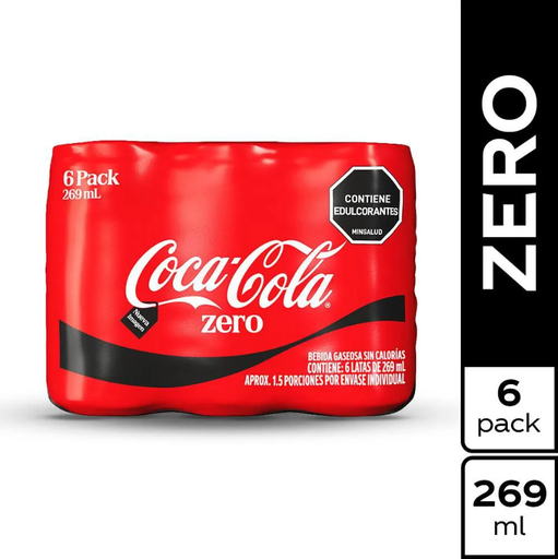 [057450] Coca Cola Zero Lata 269Ml 6 Unidades