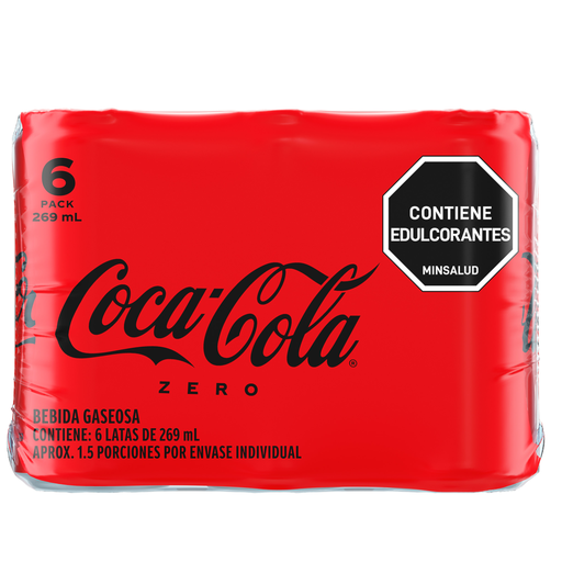 [057450] Coca Cola Zero Lata 269Ml 6 Unidades