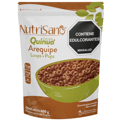 [057458] Cereal  Quinua Loops Pops Arequipe Nutrisano 400Gr