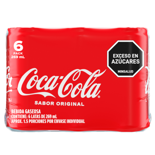 [057462] Coca Cola Sabor Original Lata 269Ml 6 Unidades
