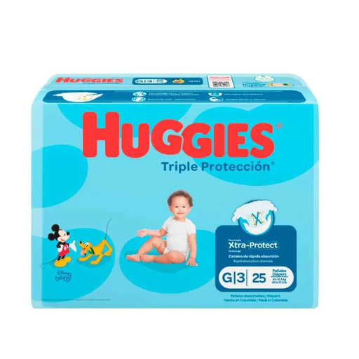 [057496] Pañal Huggies Triple Protección G3 25 Unidades