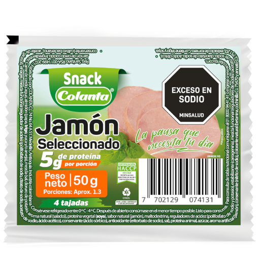 [057509] Snack Jamón Colanta Seleccionado 50Gr