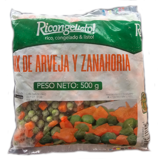[057521] Mix De Arveja Y Zanahoria Ricongelisto 500Gr