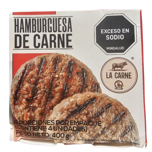 [057530] Hamburguesa Carne La Carne 4 Unidades 400Gr