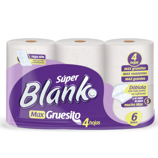 [057569] Papel Higienico Super Blanko Max Gruesito 6 Unidades
