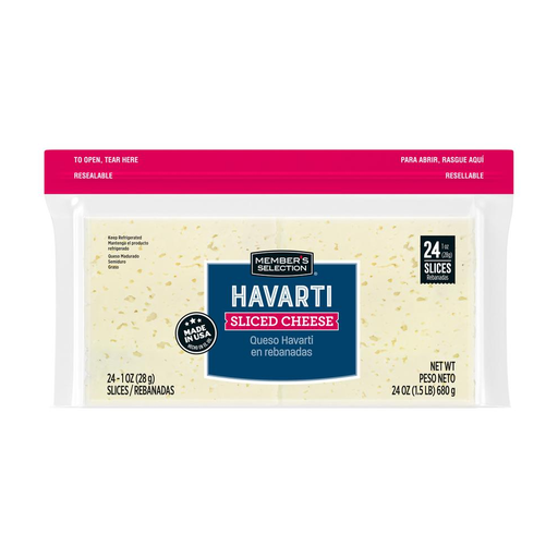 [057594] Queso Havarti Tajado  Members Selection 680Gr