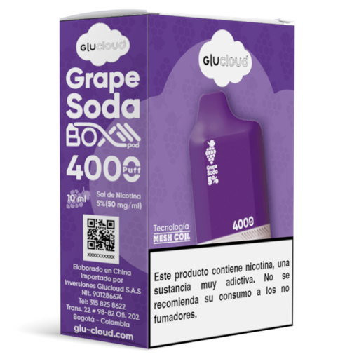 [057607] Boxpod Capsula Glucloud Uva 400 Puff 50Ml