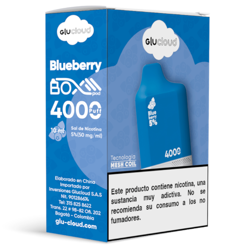 [057608] Boxpod Capsula Glucloud Blueberry 400 Puff 50Ml