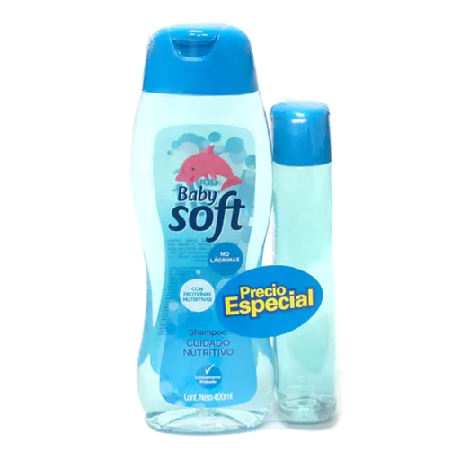 [014715] Shampoo Baby Soft Cuidado Nutritivo 400Ml + 200Ml Precio Especial