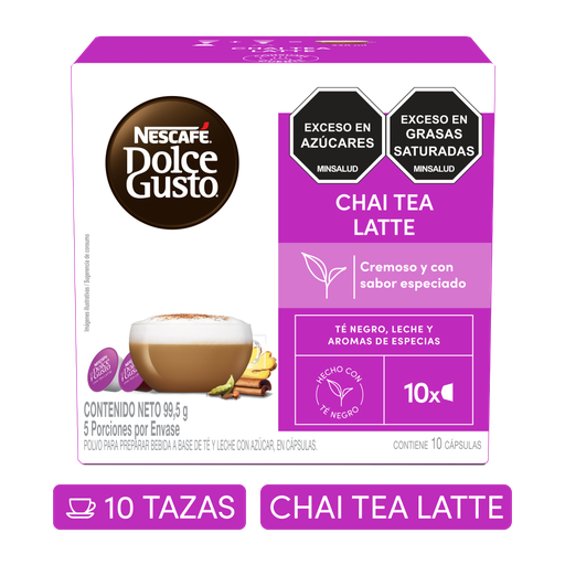 [057680] Cápsulas Dolce Gusto Chai Tea Latte 10 Unidades 99.5Gr