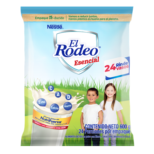[057691] Leche Polvo El Rodeo Esencial Nestle 600Gr