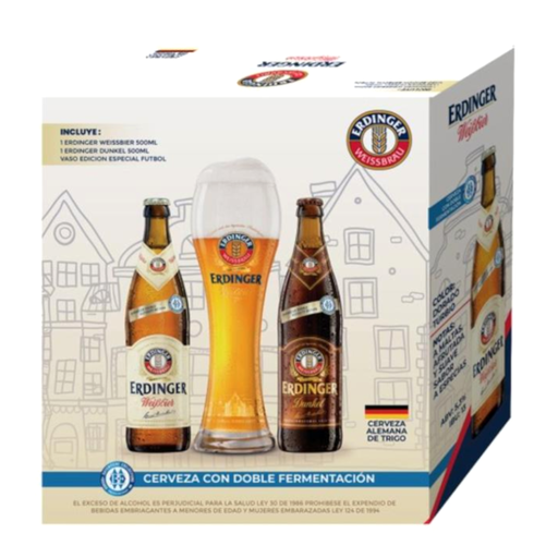 [057780] Cerveza Erdinger  2 Unidades 500Ml + 1 Copa
