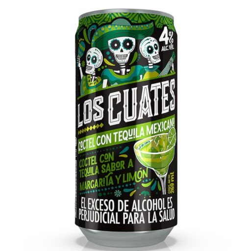 [057788] Coctel Con Tequila Mexicano Los Cuates  Margarita Limón Lata 269Ml