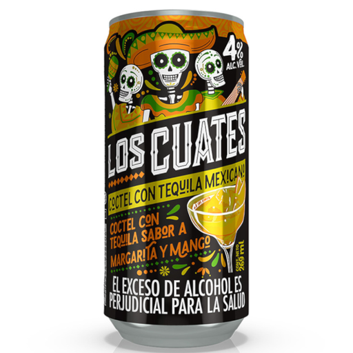 [057790] Coctel Con Tequila Mexicano Los Cuates  Margarita Mango Lata 269Ml