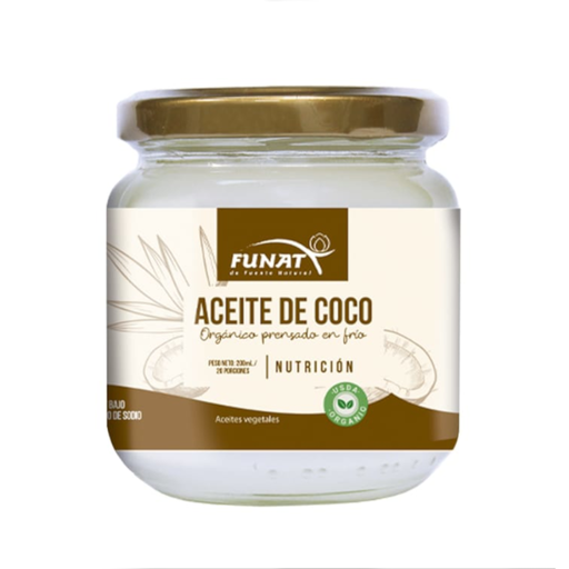 [057793] Aceite Coco Funat Orgánico Frasco 200Ml
