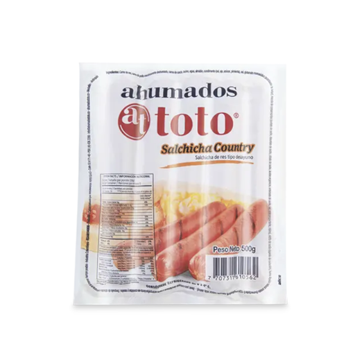 [049734] Salchicha Country  Ahumados Toto 15 Unidades 500Gr