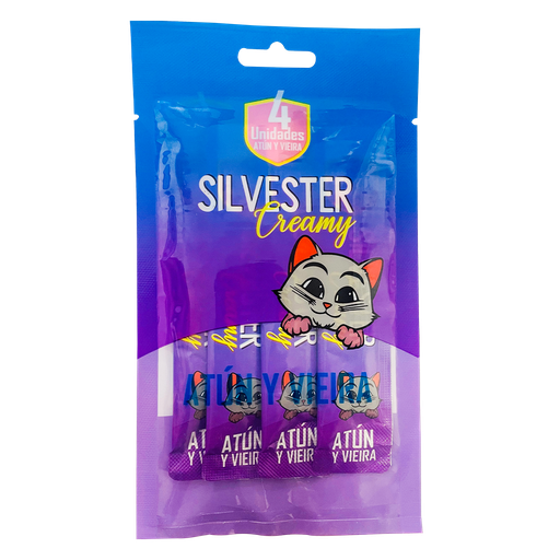 [057874] Snack Creamy Silvester Atún Y Vieira 4 Unidades 48Gr