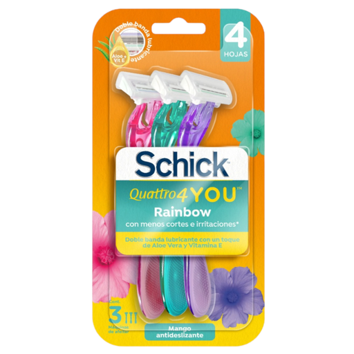 [057903] Máquina De Afeitar  Schick Quattro4 You 3 Unidades