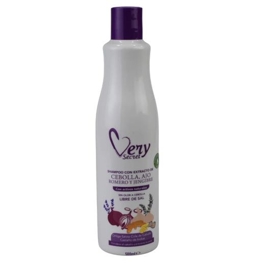 [057915] Shampoo De Cebolla Ajo Romero Y Jengibre  Very Secret 500Ml