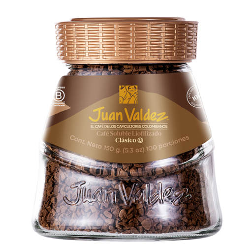 [057936] Café Soluble Liofilizado Juan Valdez Instantáneo Clásico 150Gr