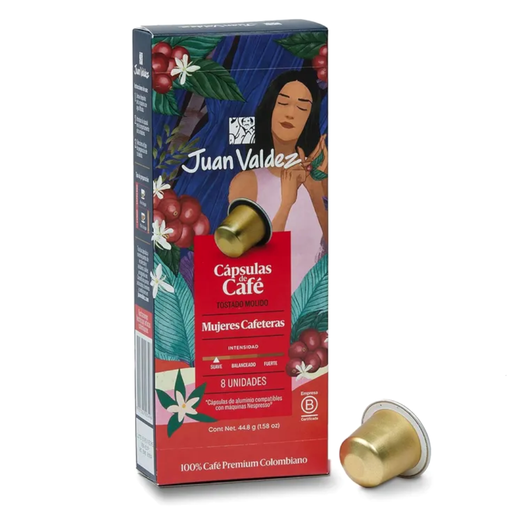[057939] Café Juan Valdez Mujeres Cafeteras Capsulas De Café 8 Unidades 44.8Gr