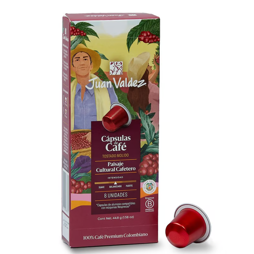 [057941] Café Juan Valdez Paisaje Cultural Cafetero Cápsulas De Café 8 Unidades 44.8Gr
