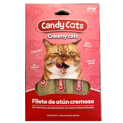 [057964] Snack Filete De Atún Cremoso Candy Cast 60Gr