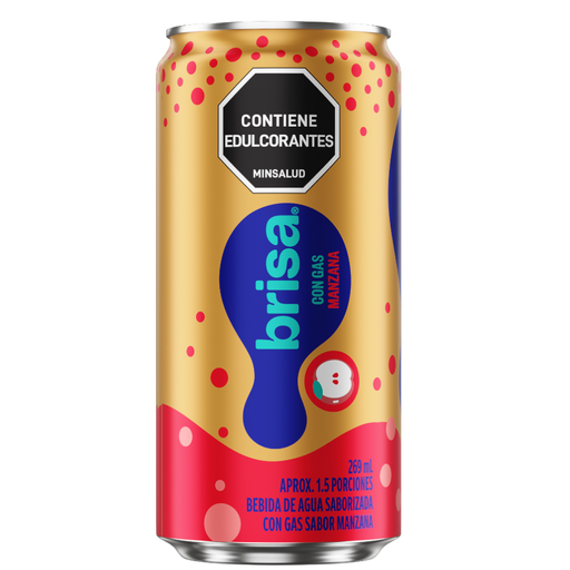 [057971] Agua Brisa Con Gas Manzana Lata  269Ml