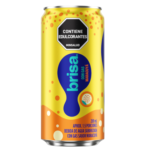 [057972] Agua Brisa Con Gas Maracuyá Lata  269Ml