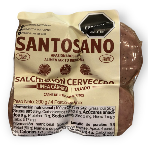 [057982] Salchichón Cervecero Tajado Santosano 200Gr