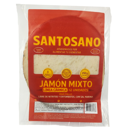 [057986] Jamón Mixto Santosano Tajado 250Gr