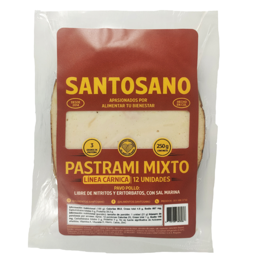 [057987] Pastrami Mixto Santosano Tajado 250Gr