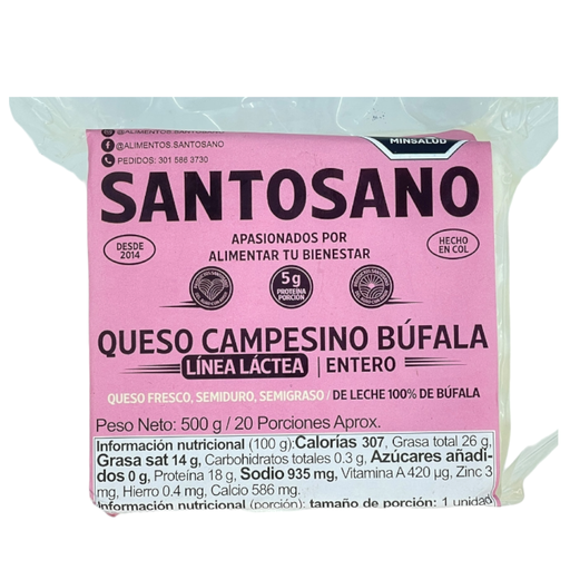 [057988] Queso Campesino Búfala Santosano 500Gr