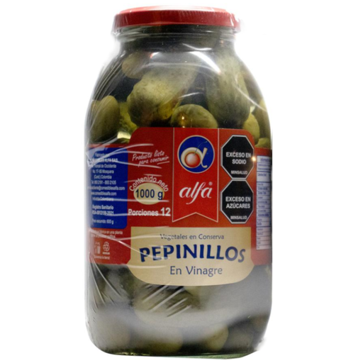 [058023] Pepinillos En Vinagre Alfa 1000Gr