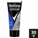 Desodorante Crema Rexona Clinical Men Tubo Mini 30Gr