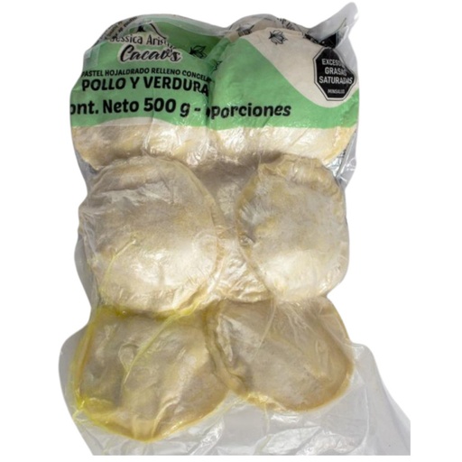 [058047] Pastel Pollo Con Verduras Cacaos 10 Unidades 500Gr