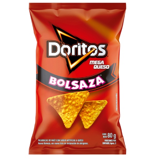 [058055] Doritos Mega Queso Bolsaza 80Gr
