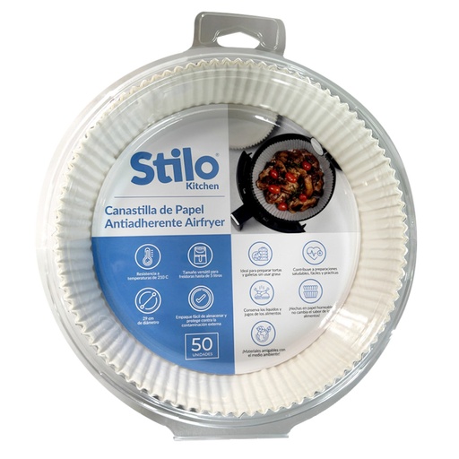 [058061] Canastilla Papel Air Fryer Stilo 50 Unidades