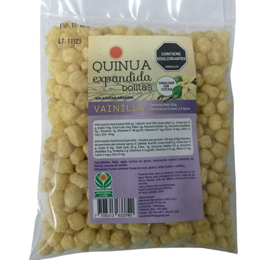 [058066] Cereal  Quinua Expandida Vainilla Montesol 100Gr