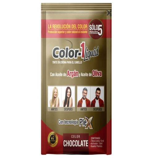 [058074] Tinte En Crema Para El Cabello  Color-1  Chocolate Tintura 15Ml Activador 15Ml