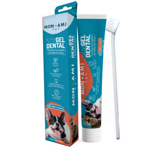 [058096] Gel Dental Mascotas Mon Ami Perros Gatos 50Gr
