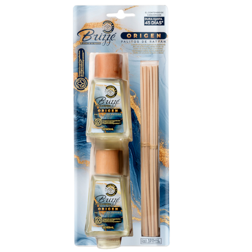 [058099] Ambientador Brizzé Palitos Rattán Origen 2 Unidades 120Ml
