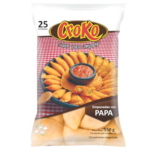 [058105] Empanadas Tipo Coctel Con Papa Croko 25 Unidades 550Gr