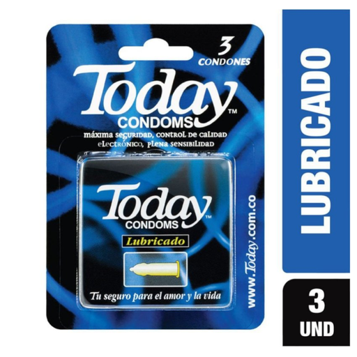[058138] Condones Today Lubricado 3 Unidades