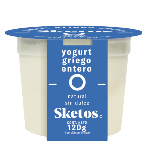[058155] Yogurt Griego Sketos Entero Natural Sin Dulce 120Gr